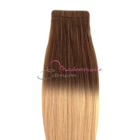  Extension  cheveux bande adhesive Lisse Ombre Tie  and Dye  